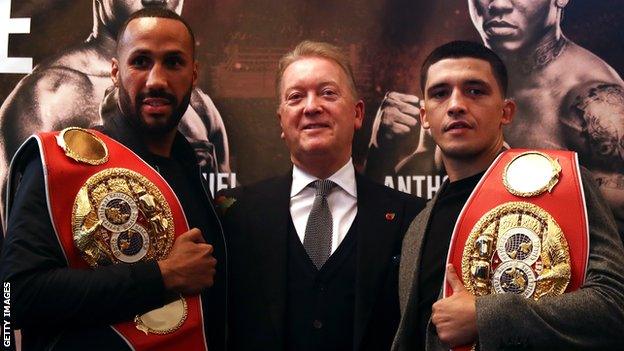 James DeGale, promoter Frank Warren and Lee Selby