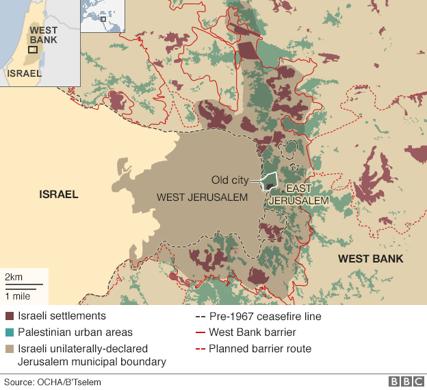 Map of East Jerusalem