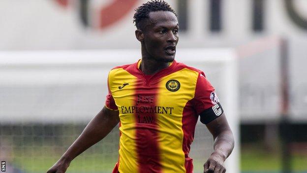 Abdul Osman in action for Partick Thistle