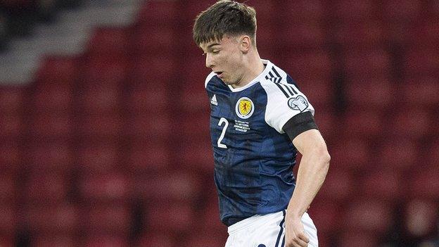 Kieran Tierney has three Scotland caps