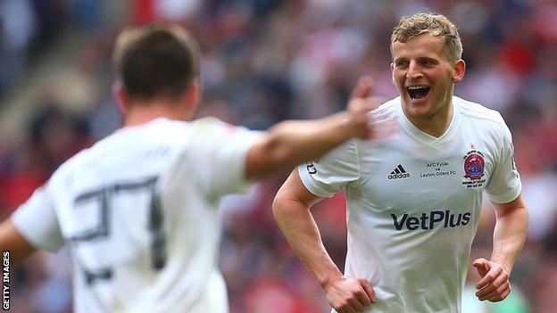 Danny Rowe (right) celebrates