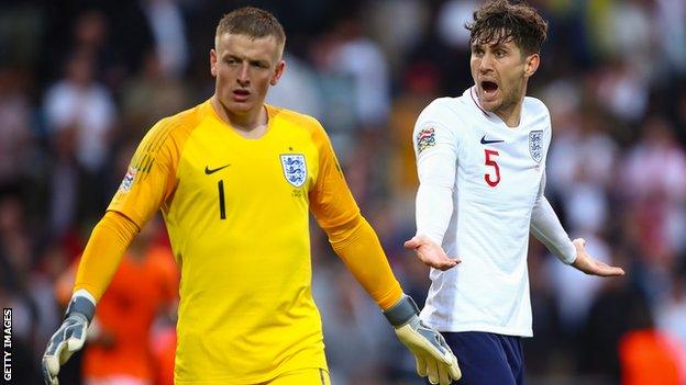 John Stones and Jordan Pickford