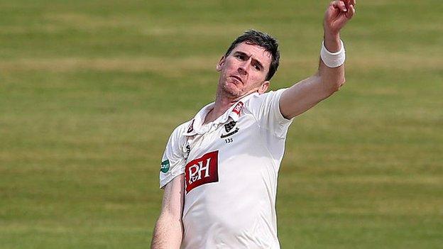 Australian Steve Magoffin claimed his fourth 10-wicket match haul for Sussex