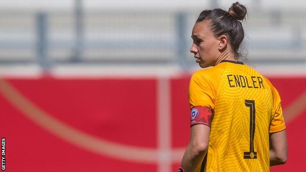 Christiane Endler playing against Germany