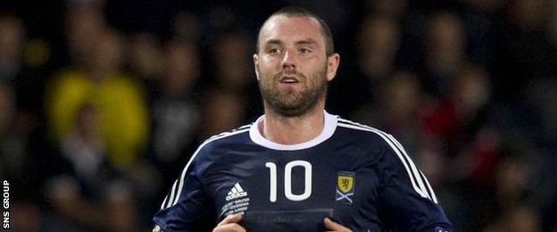 Kris Boyd in action for Scotland in 2010