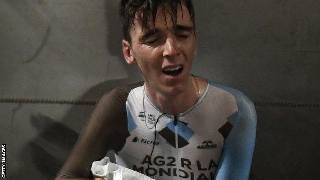 Romain Bardet after the time trial in Marseille