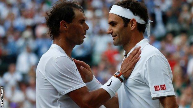 Rafael Nadal and Roger Federer