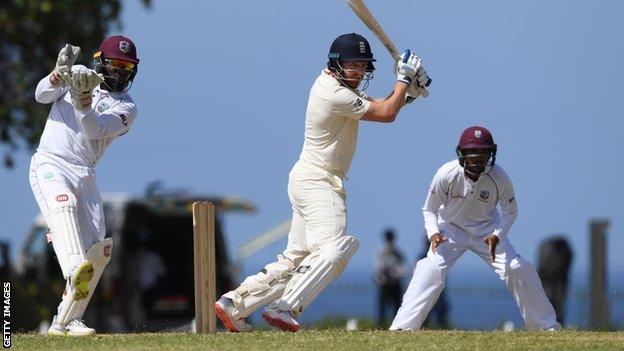 England batsman Jonny Bairstow in action in Barbados