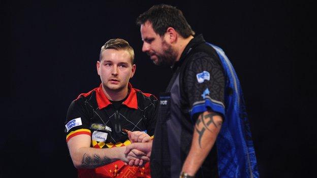 Dimitri Van den Bergh (left) and Adrian Lewis