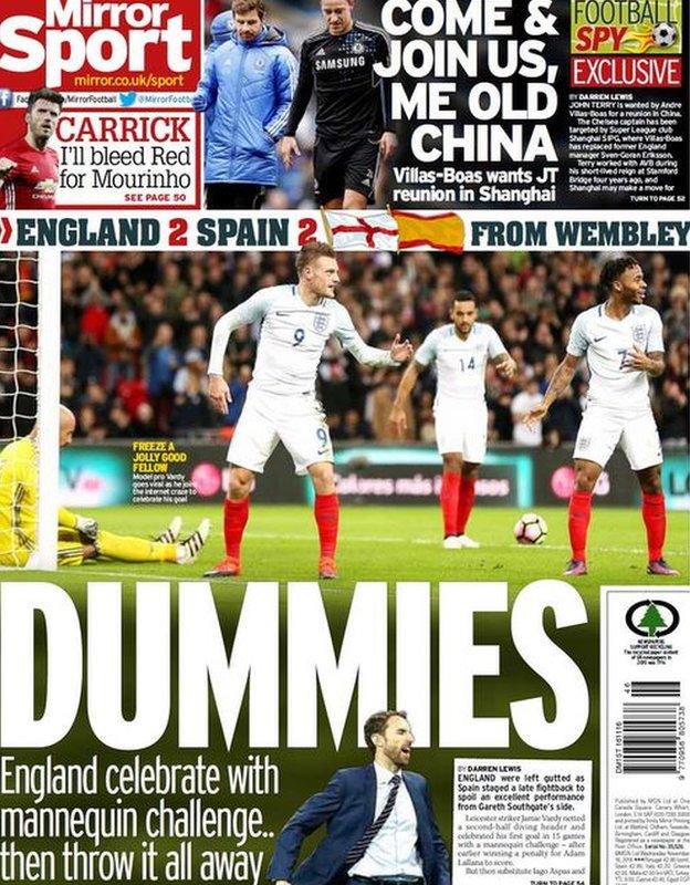 Daily Mirror back page