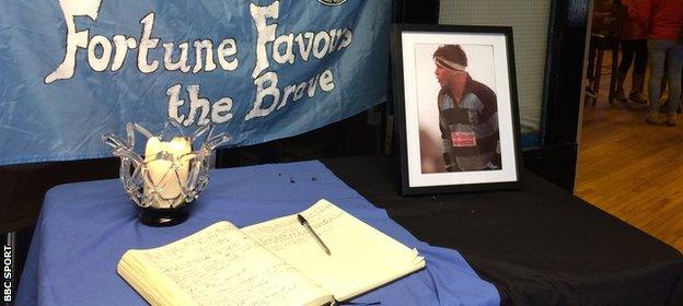 A book of condolence at Shannon marks the passing of the Munster coach