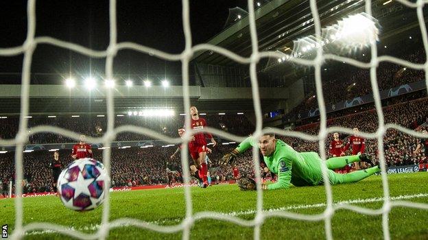 Atletico Madrid score their first goal