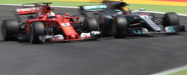 Sebastian Vettel and Lewis Hamilton