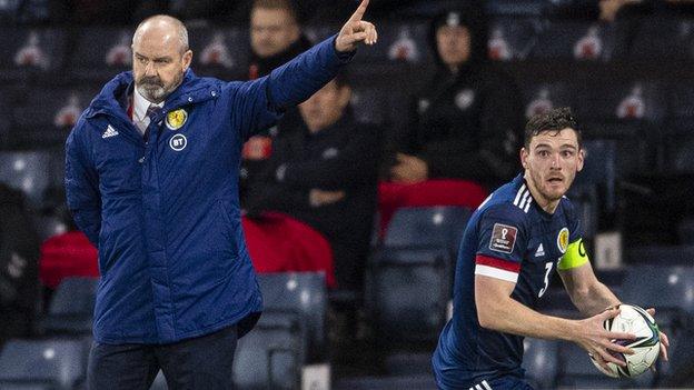 Steve Clarke's Scotland are awaiting clarity on their play-off semi-final with Ukraine