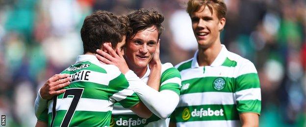 Celtic's Ryan Christie (left) and Liam Henderson