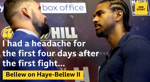 British boxers Tony Bellew and David Haye