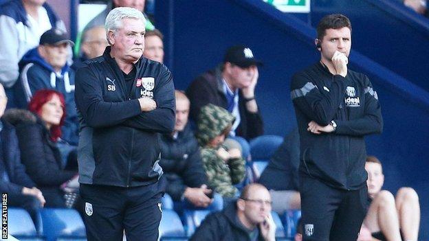 Steve Bruce had son Alex as part of his backroom team at The Hawthorns