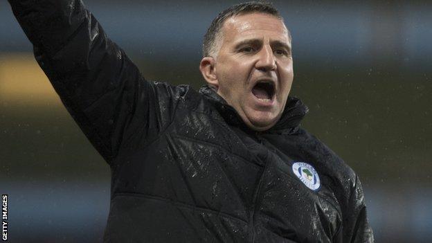 Wigan manager Warren Joyce