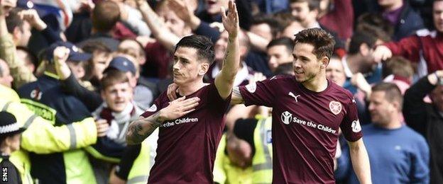 Jamie Walker celebrates his equalising penalty