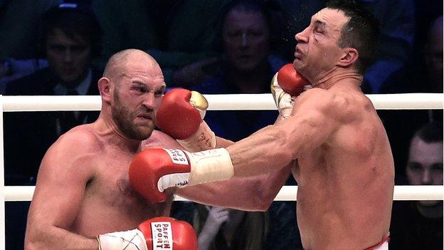 Tyson Fury and Wladimir Klitschko