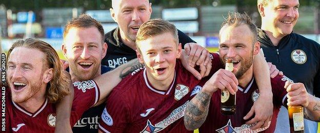 Kelty Hearts celebrate