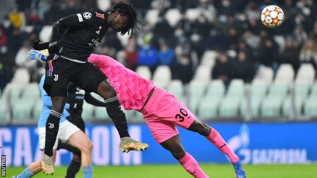 Moise Kean scores for Juve