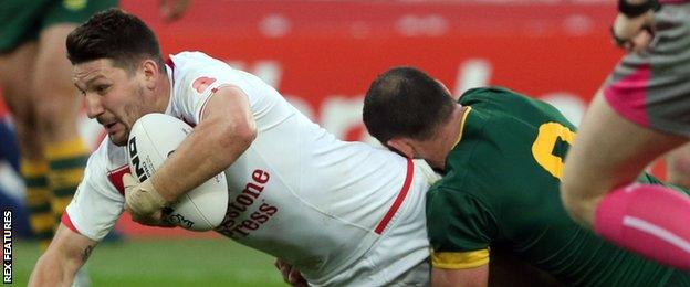 Gareth Widdop, who plays for St George Illawarra Dragons in Australia, scored 10 of England's 18 points