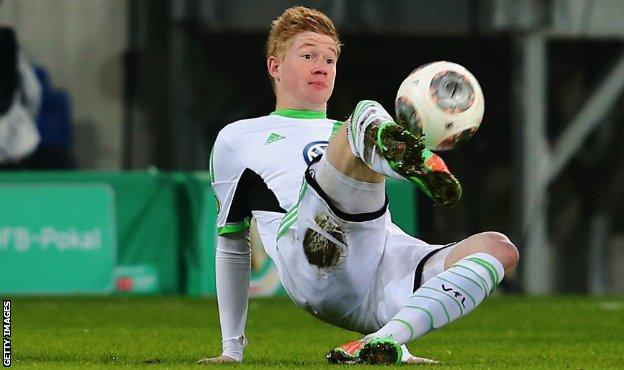 Kevin de Bruyne during his time at German side Wolfsburg