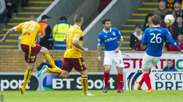 Marvin Johnson's only goal for Motherwell came against Rangers in the play-off final