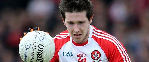 Emmett Bradley scored the only goal to help Derry to a opening win in Division Three