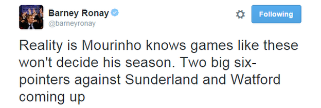 Barney Ronay Tweet