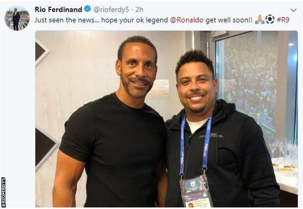 Rio Ferdinand and Ronaldo