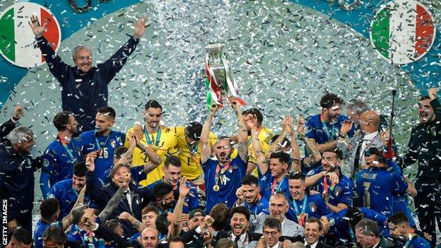 Italy lift the Euro 2020 trophy