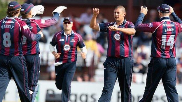 Northants players celebrate