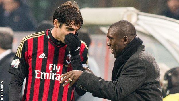 AC Milan's Kaka and Clarence Seedorf