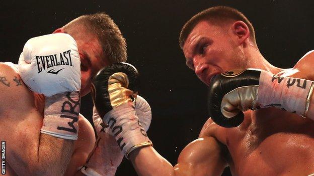 Liam Williams connects with an uppercut