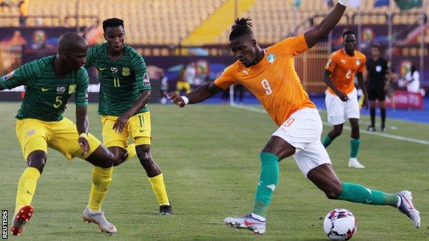 Wilfried Zaha has been in action for Ivory Coast at the Africa Cup of Nations