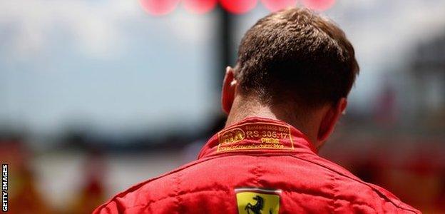 Sebastian Vettel of Ferrari at the Spanish Grand Prix