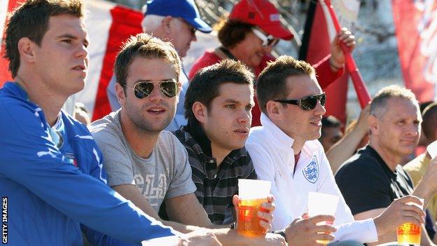 Drinking alcohol 'within sight' of the pitch has been banned at English and Welsh grounds since 1985