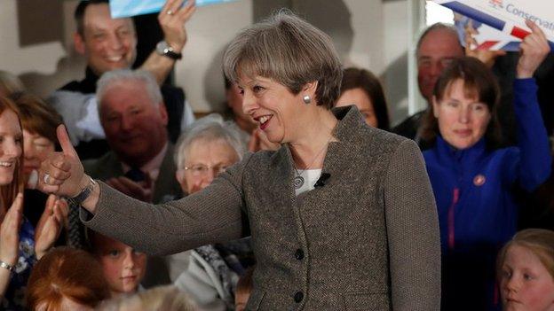 Theresa May campaigning in Aberdeenshire