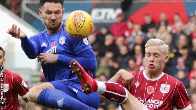 Sean Morrison in action against Bristol City