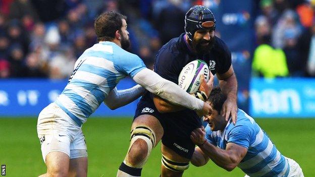 Josh Strauss carries