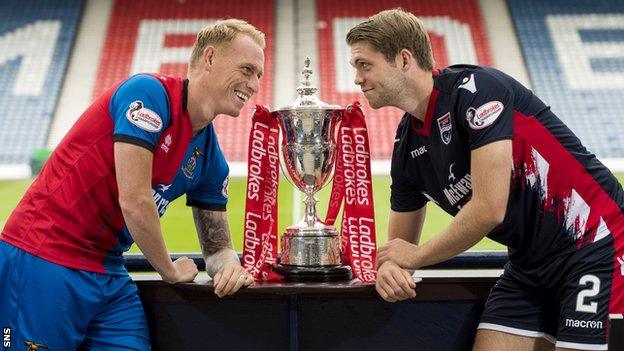 Inverness CT captain Carl Tremarco and Ross County counterpart Marcus Fraser