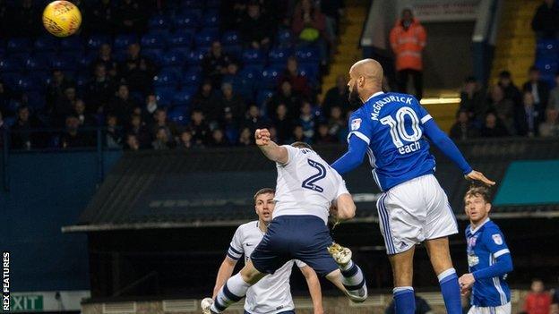 David McGoldrick headed his seventh goal of the season - and the 94th of his professional career