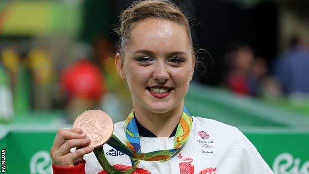 Amy Tinkler with her Rio 2016 bronze medal