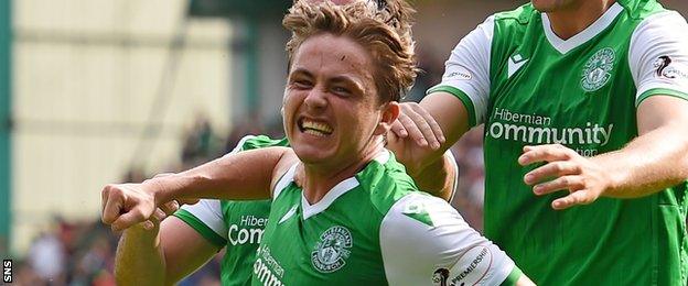 Scott Allan celebrates scoring