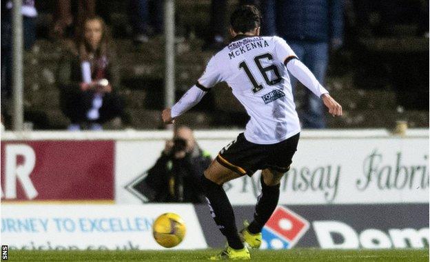 Partick Thistle's Ciaran McKenna scores