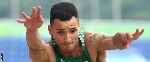 Long jumper Adam McMullen is getting closer to the European Championship standard of 7.95 metres