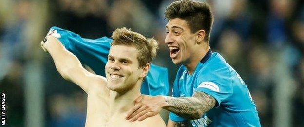 Zenit St Petersburg striker Aleksandr Kokorin