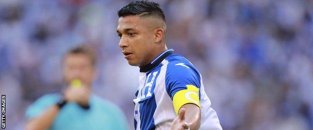 Emilio Izaguirre in action for Honduras